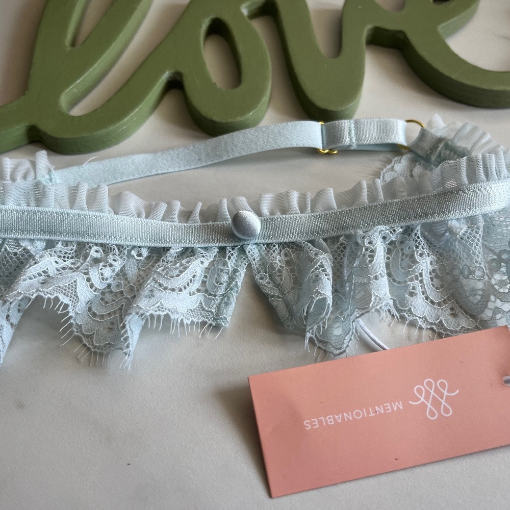 Mentionables Baby Blue Adjustable Garter